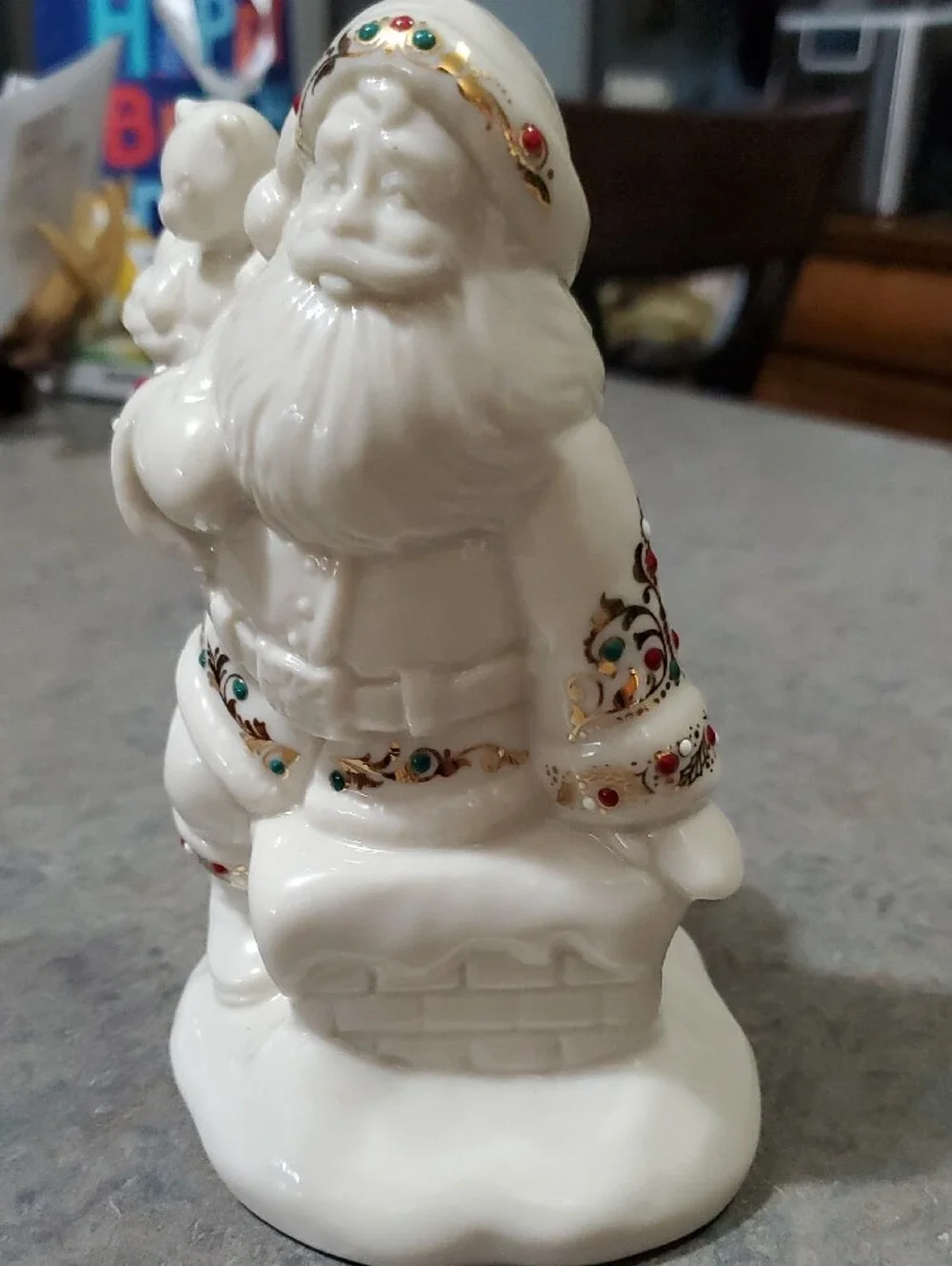 Lenox China Jewel Colloection Ceramic Santa Figurine